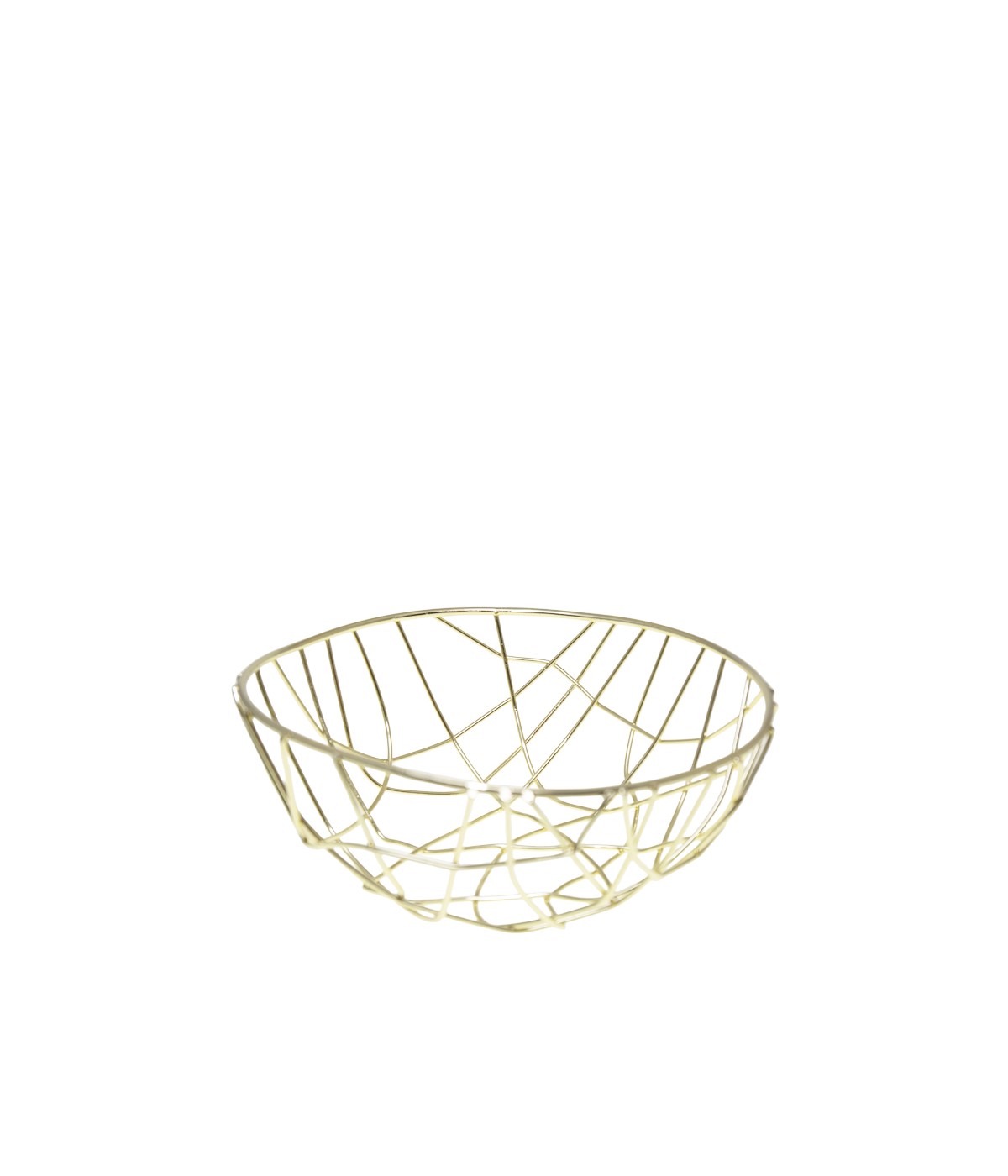Gold-plated iron bread basket 24x24x10cm