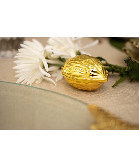 Casse-noix doré grand modèle 12x9x7.3cm