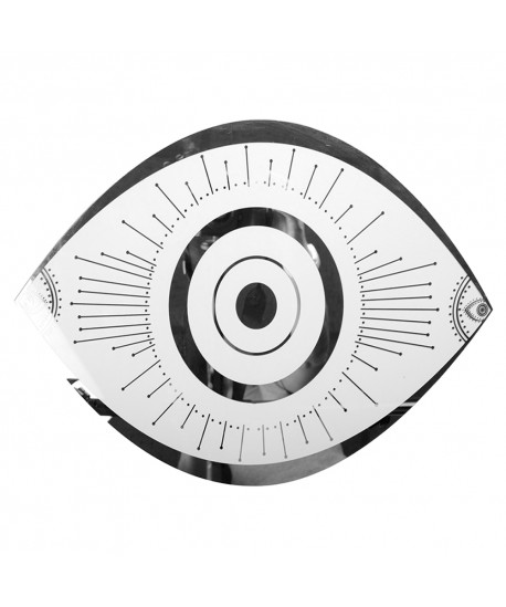 Transparent glass eye-shaped placemat 43x33cm