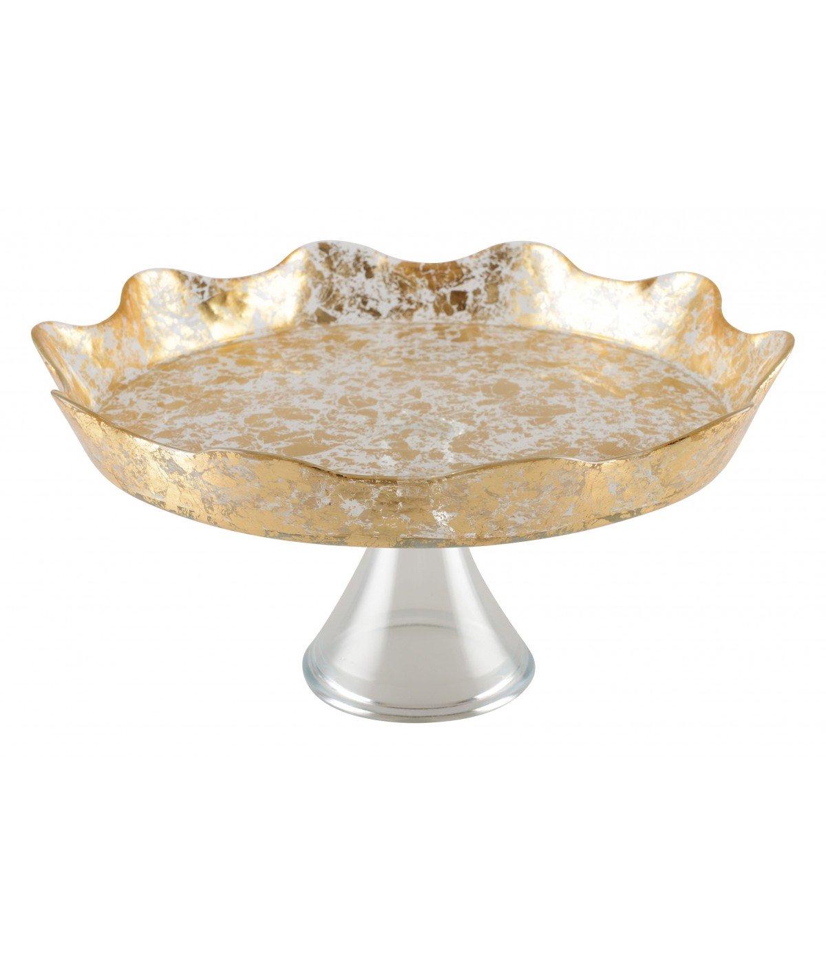 Gold lace pedestal cake stand
