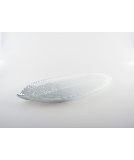 Feuille dégradée argent grand modèle 43x20x3.2cm