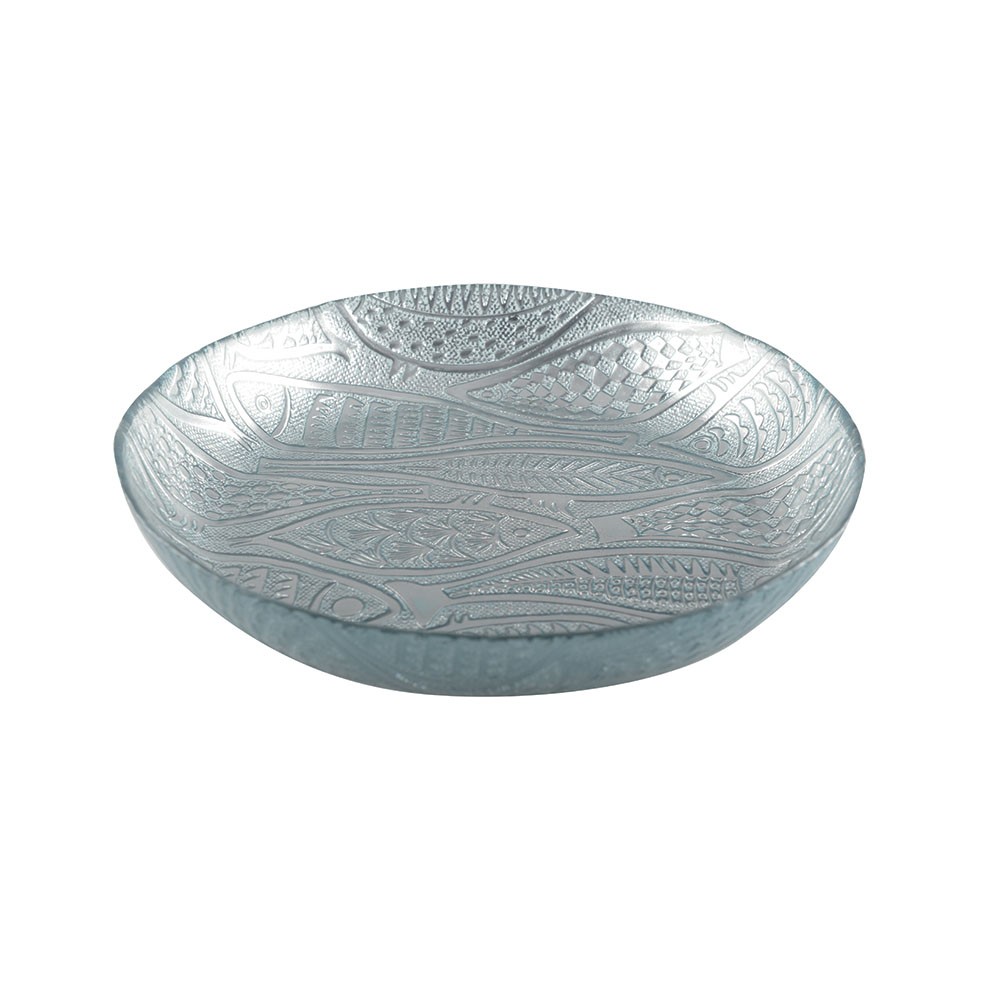 Light blue fish deep bowl 30.5cm