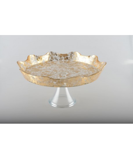 Gold lace pedestal cake stand