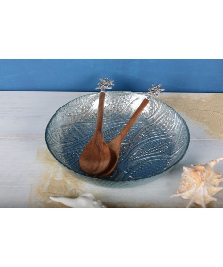 Light blue fish deep bowl 30.5cm