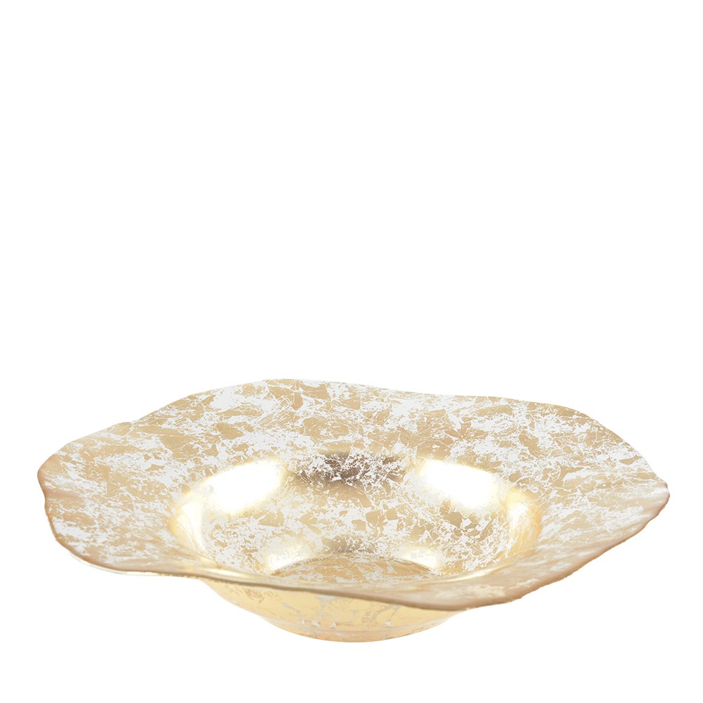 Large gold lace bowl 42x42x10cm