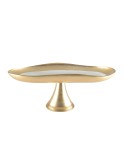Large gold-edged cake stand 35.2x19.7x13.2cm