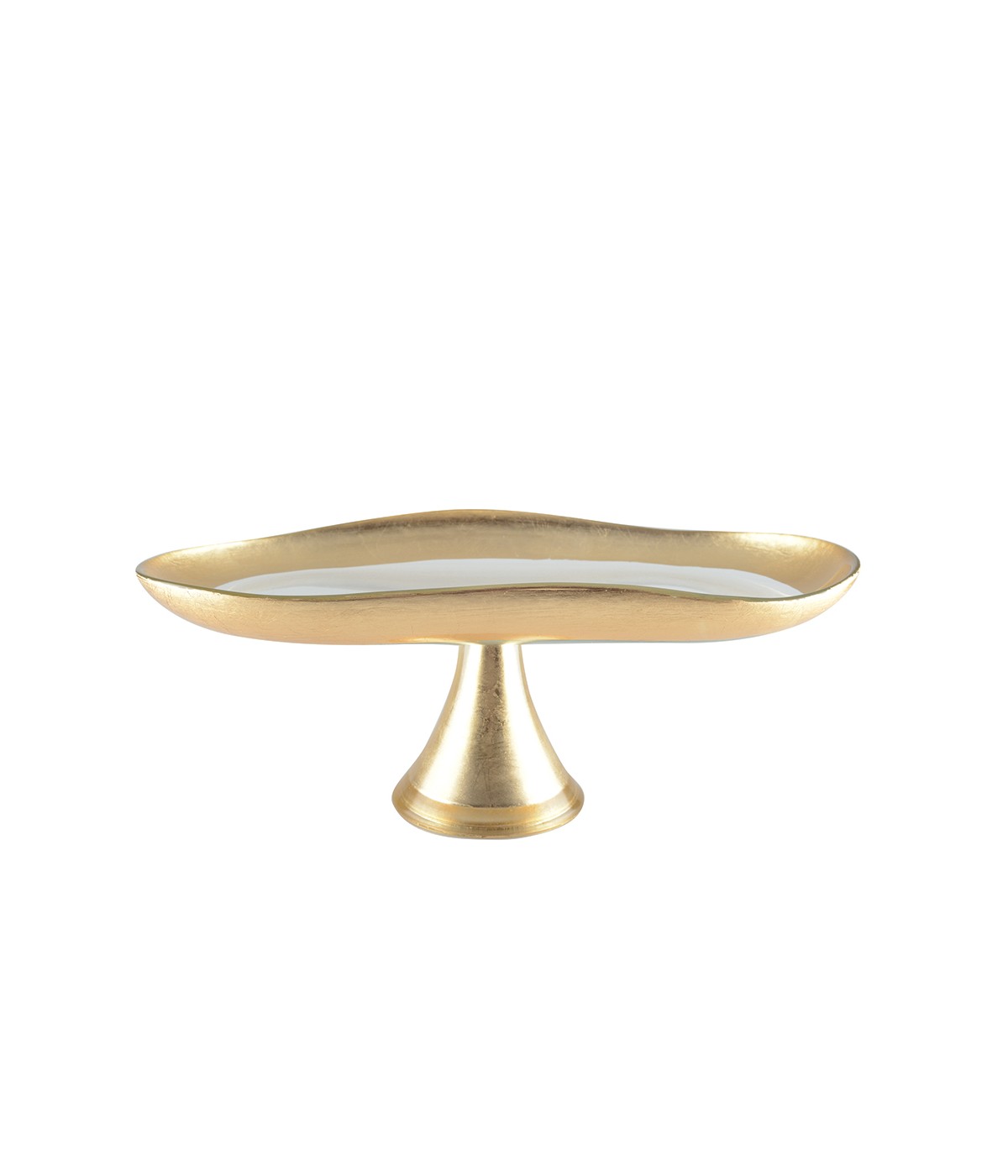 Large gold-edged cake stand 35.2x19.7x13.2cm