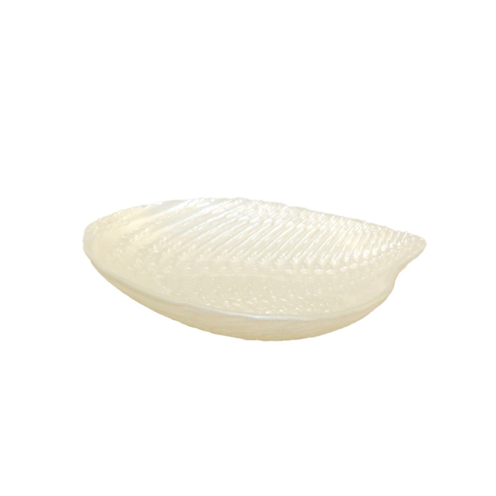 White pearl shell bowl 14x13x2.5cm