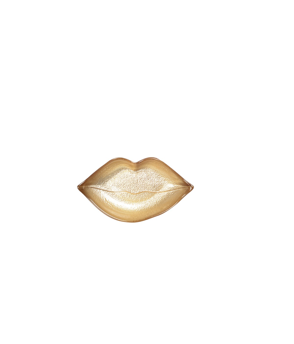 Shiny gold lips bowl 17.5x4x4cm