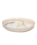 Plateau rond en verre Sahara 33x33x3.5cm