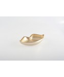 Shiny gold lips bowl 17.5x4x4cm