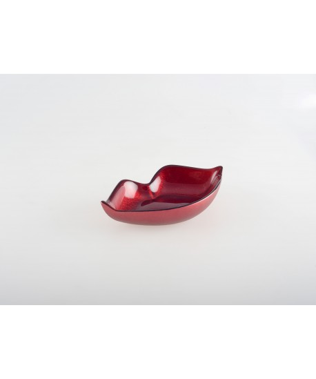 Shiny red lips bowl 17.5x4x4cm