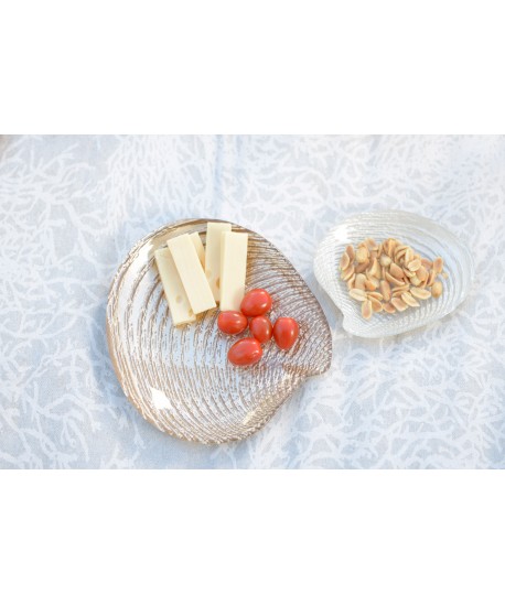 White pearl shell bowl 14x13x2.5cm