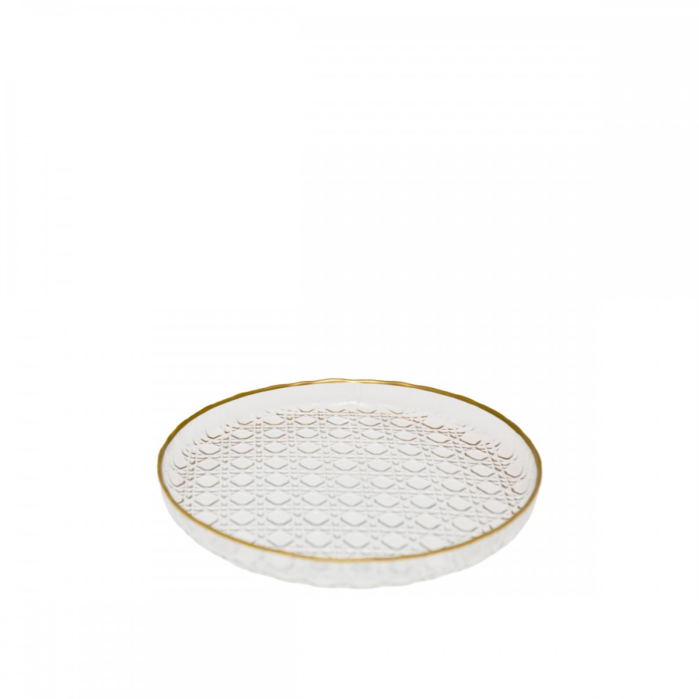 Goldline bubble dessert plate 16x16x2cm