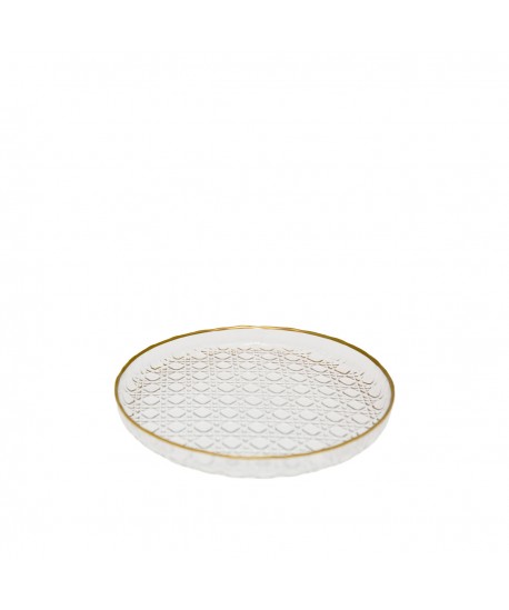 Goldline bubble dessert plate 16x16x2cm