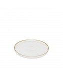 Goldline striped dessert plate 16x16x2cm