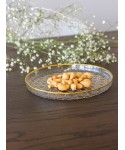 Goldline bubble dessert plate 16x16x2cm