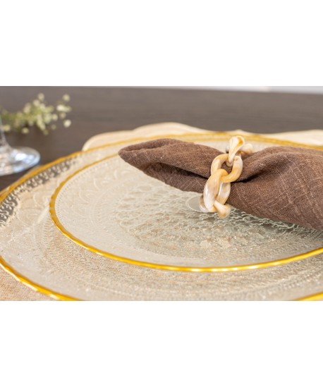 Assiette plate goldline 28x28x2.5cm