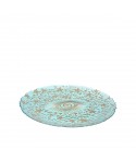 Charger plate eye turquoise blue 32x32x2.5cm