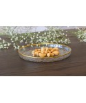 Goldline bubble dessert plate 16x16x2cm