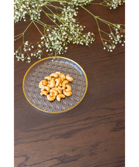 Goldline bubble dessert plate 16x16x2cm