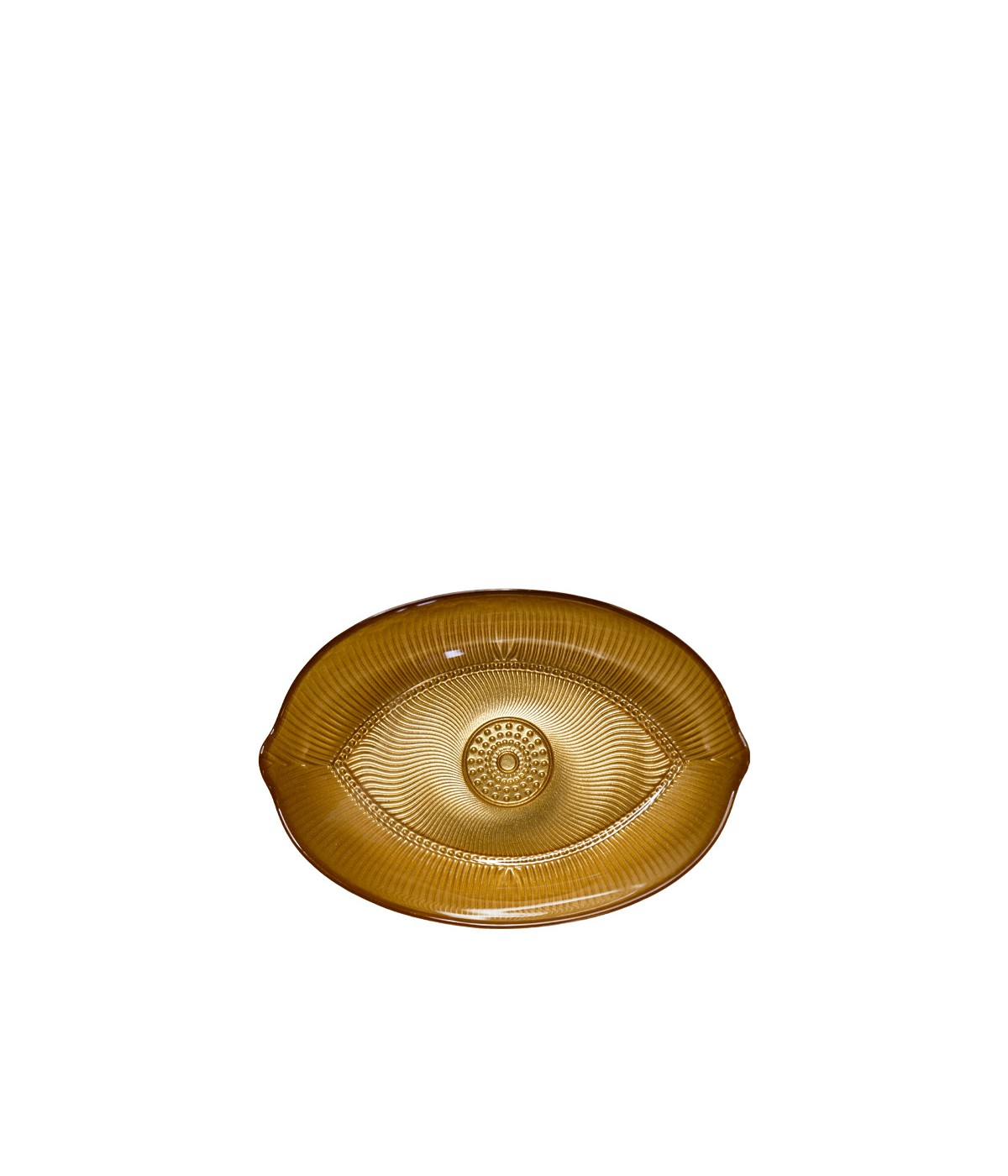 Coupelle ovale oeil doré 15x21x4.5cm