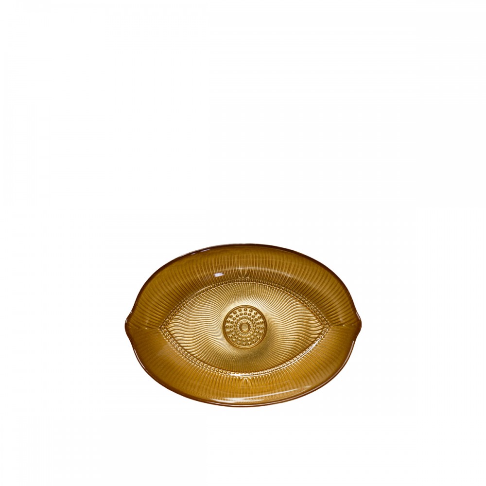 Coupelle ovale oeil doré 15x21x4.5cm