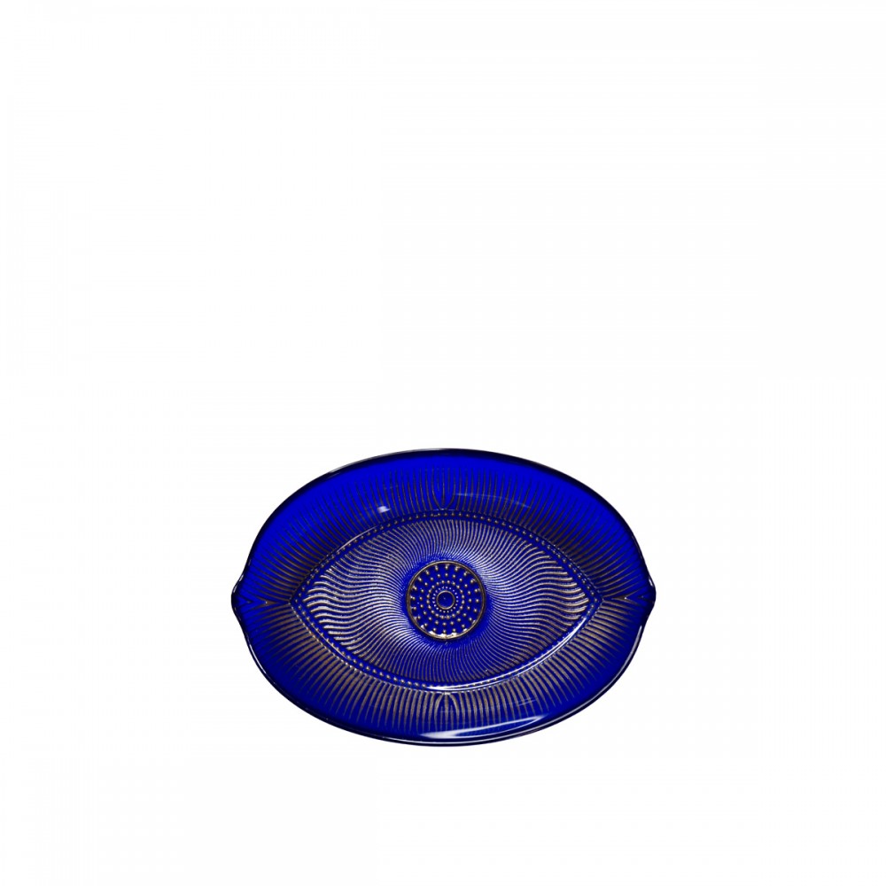 Coupelle ovale oeil bleu 15x21x4.5cm