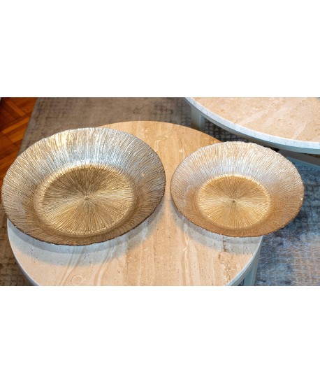 Coupe ronde moka irisé 40x40x7cm