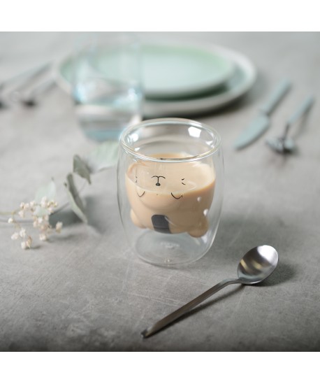 Tasses double paroi ourson 250ml - lot de 2