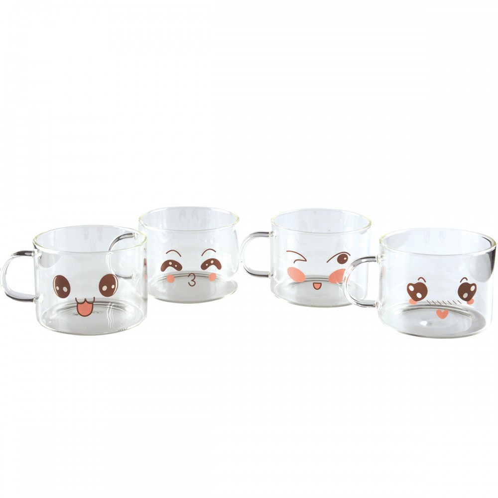 Mugs décors 500ml - lot de 4