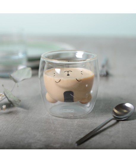 Tasses double paroi ourson 250ml - lot de 2