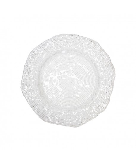 Assiette de service transparente 33cm