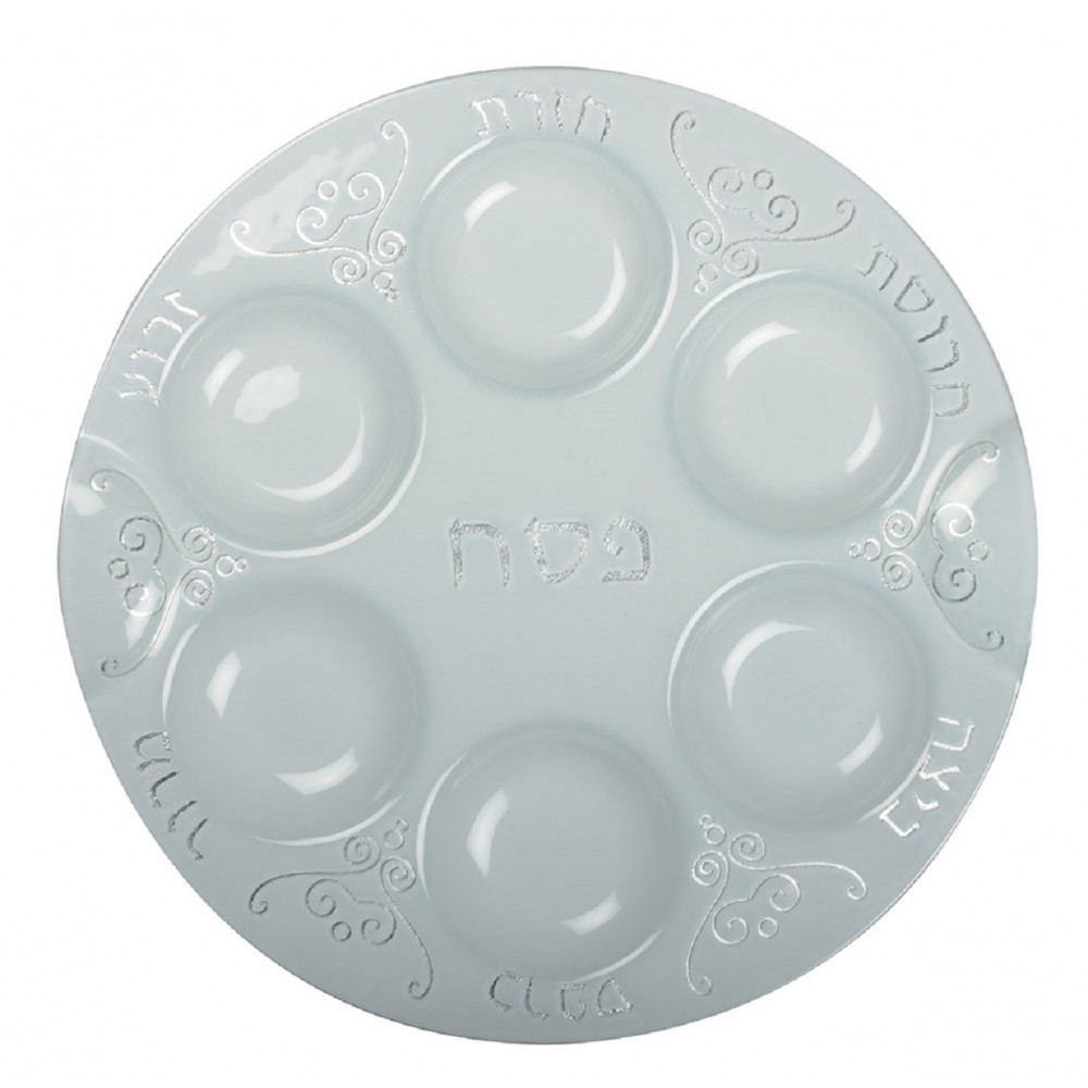 Plat seder arabesque argent