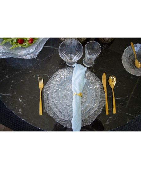 Assiette de service transparente 33cm