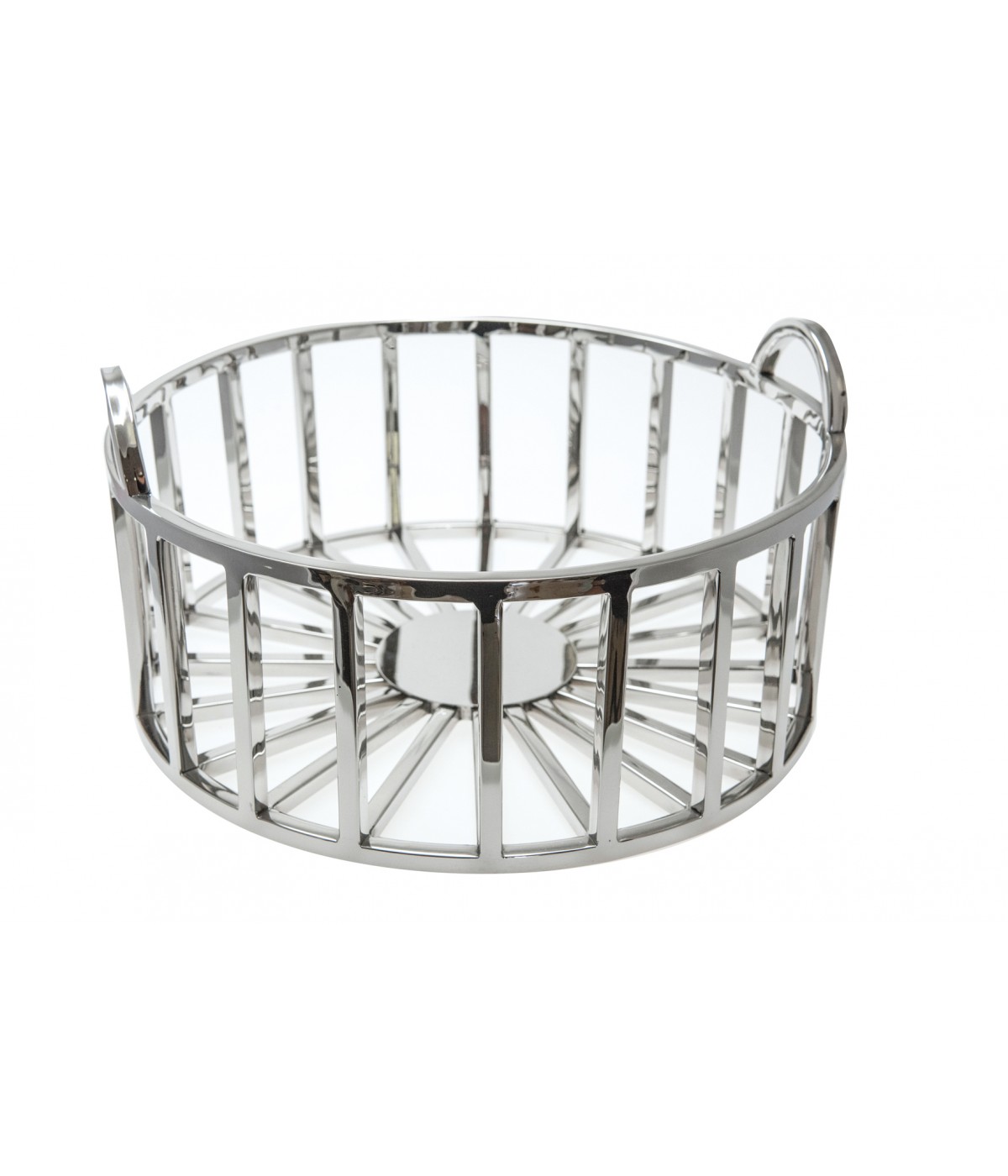 Coupe à fruits ronde en argent 35x35x18cm