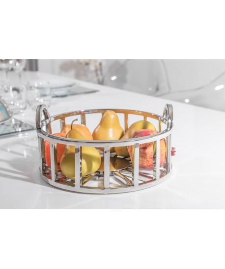 Coupe à fruits ronde en argent 28x28x14cm