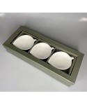 Set of 3 appetizer bowls with leaf design tray