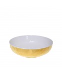 Saladier blanc et doré 25cm