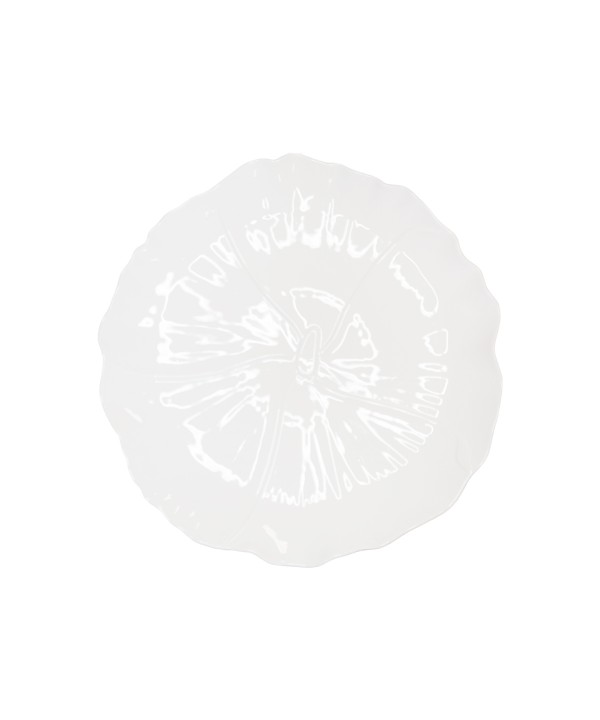 Assiette de présentation / plat fleur blanche 35cm