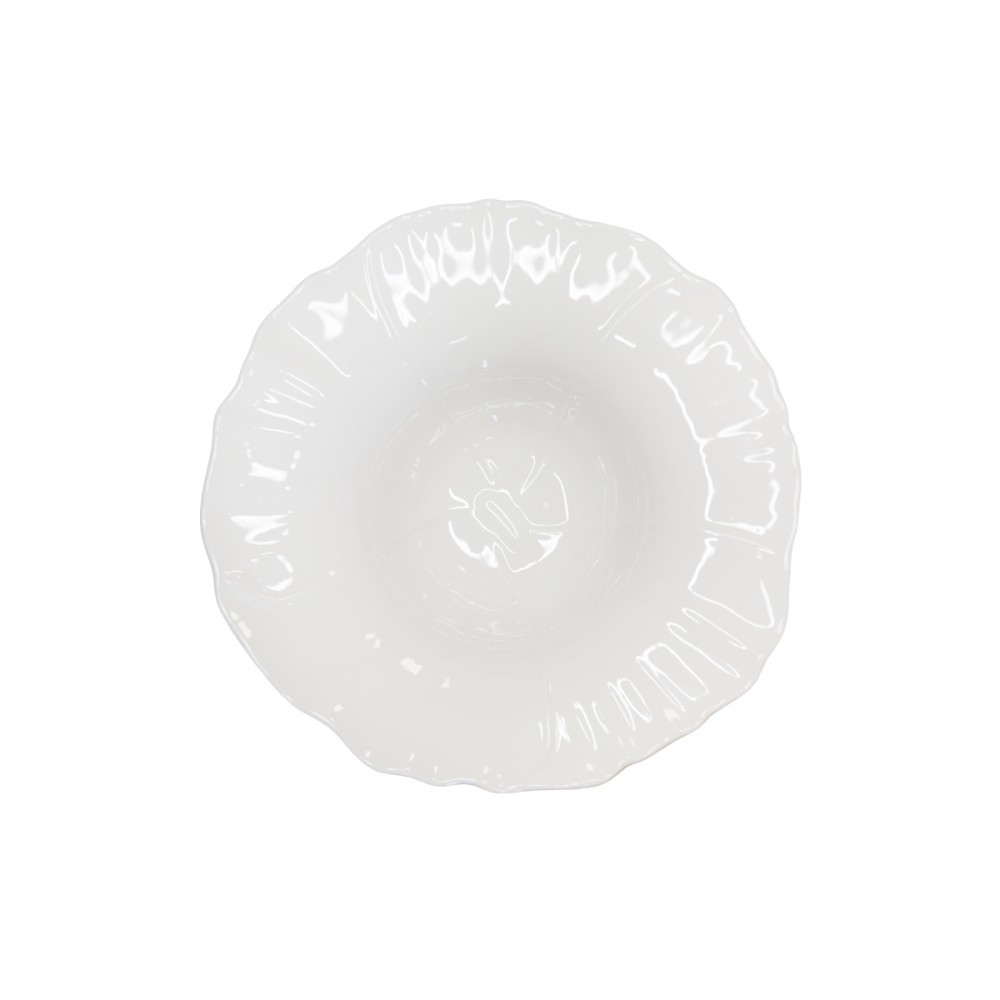 Soup plate white flower 24.5cm