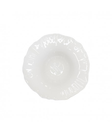 Soup plate white flower 24.5cm