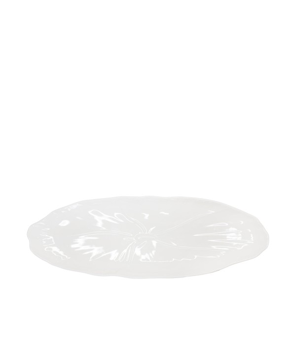 White oval flower dish 37cm