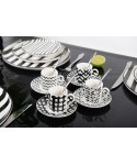 Tasses à café 90ml noir et blanc - lot de 4