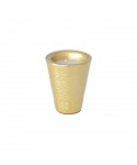 Medium gold hammered candle