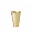 Large gold hammered candle