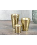 Medium gold hammered candle