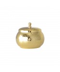 Large round gold candle