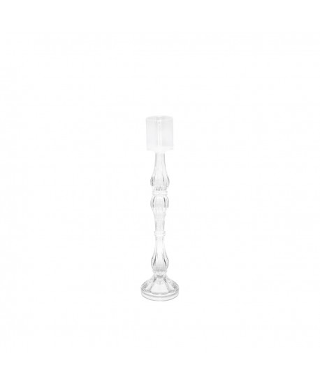 Large transparent candlestick h41cm