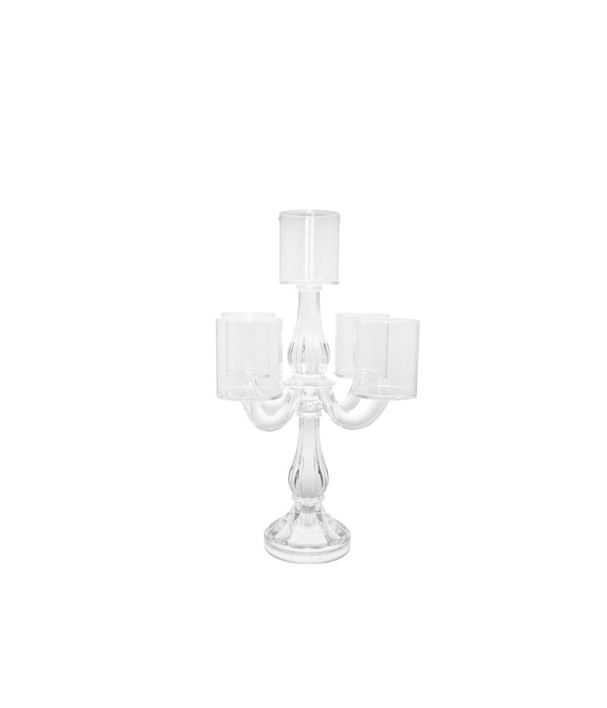 Chandelier 5 feux transparent h35cm